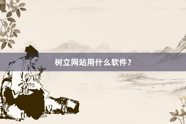 树立网站用什么软件？